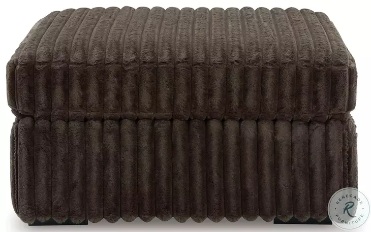 Midnight Madness Chocolate Brown Oversized Accent Ottoman