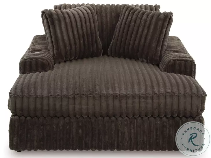 Midnight Madness Chocolate Brown Oversized Chaise