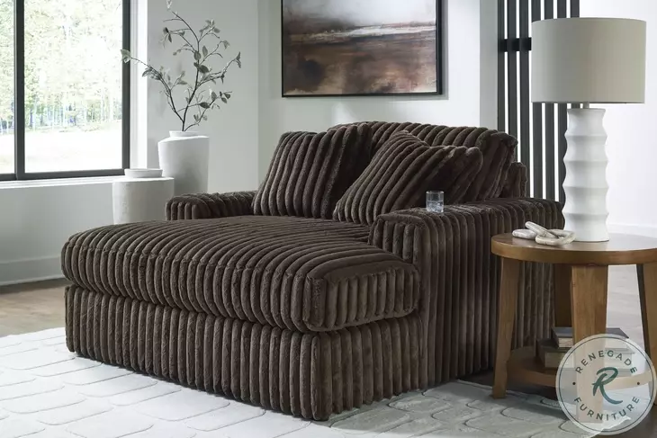 Midnight Madness Chocolate Brown Oversized Chaise