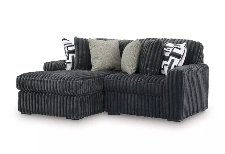 Midnight Madness Gunmetal Sectional | Coleman Furniture