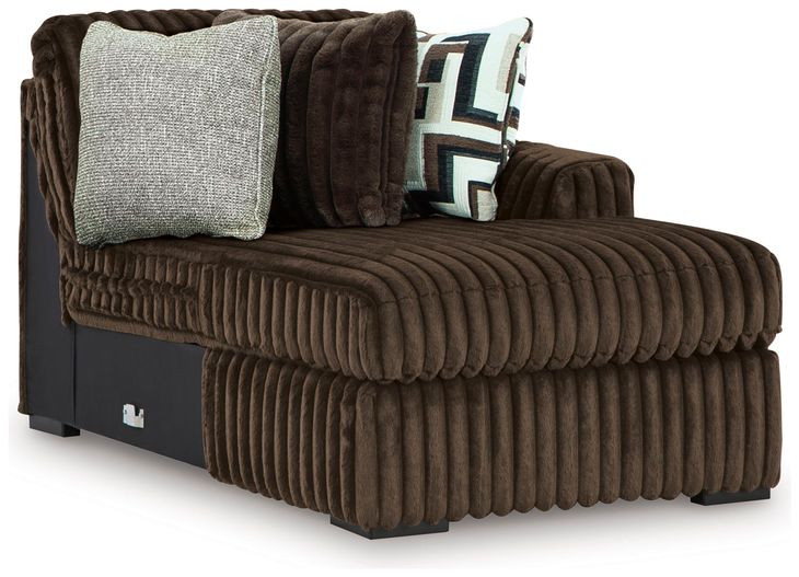 Midnight Madness Chocolate 5 Piece Modular Sectional with Chaise
