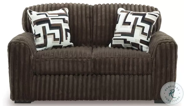 Midnight Madness Chocolate 72" Loveseat