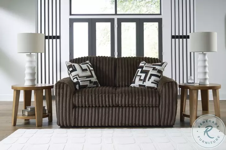 Midnight Madness Chocolate 72" Loveseat