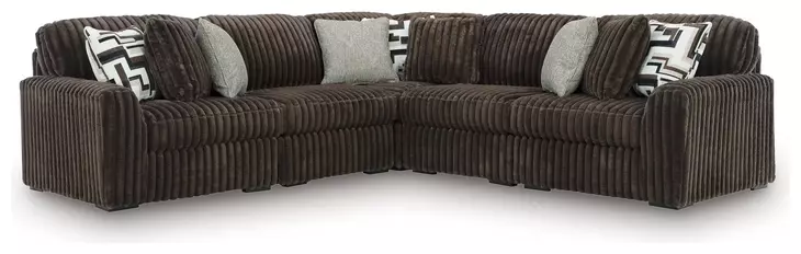 Midnight Madness Chocolate 5 Piece Modular Sectional
