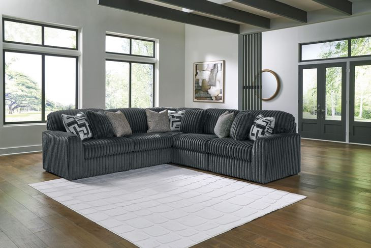 Midnight Madness Gunmetal 5 Piece Sectional