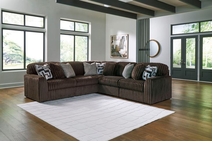 Midnight Madness Chocolate 5 Piece Modular Sectional