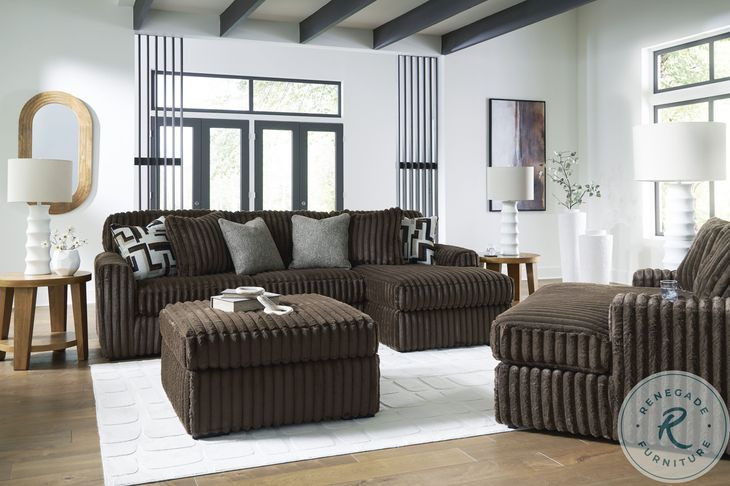 Midnight Madness Chocolate Modular Sectional From Home Gallery