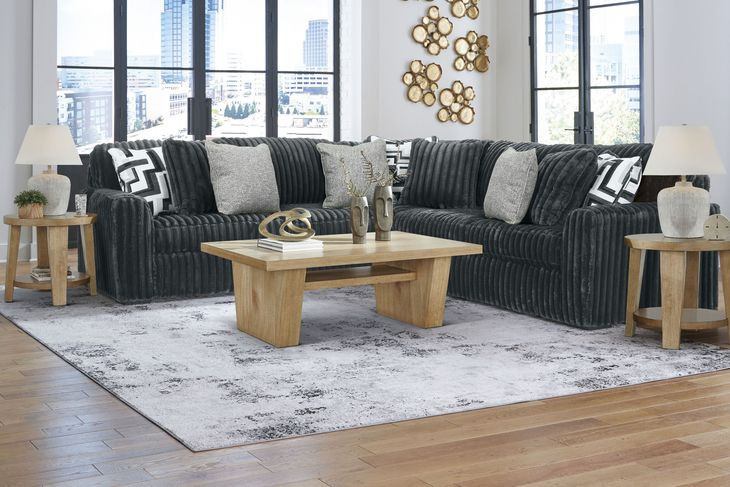 Midnight Madness Gunmetal 3 Piece Sectional