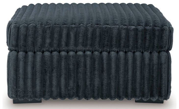 Midnight Madness Gunmetal Oversized Accent Ottoman