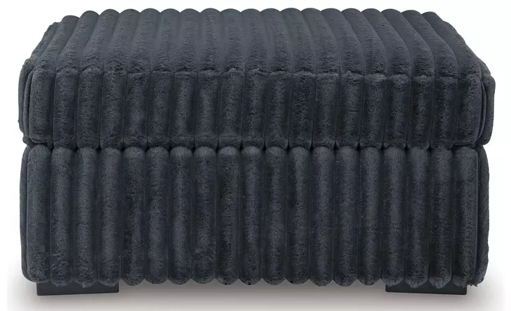 Midnight Madness Gunmetal Oversized Accent Ottoman