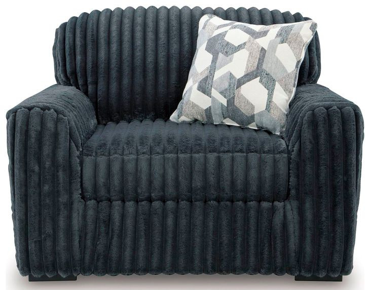 Midnight Madness Gunmetal Oversized Chair