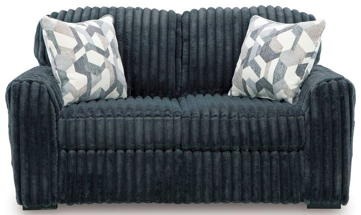 lovemay。 Midnight Madness Gunmetal Loveseat From Ashley Furniture | Coleman