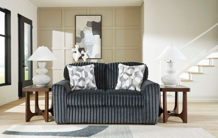 Midnight Madness Gunmetal Loveseat