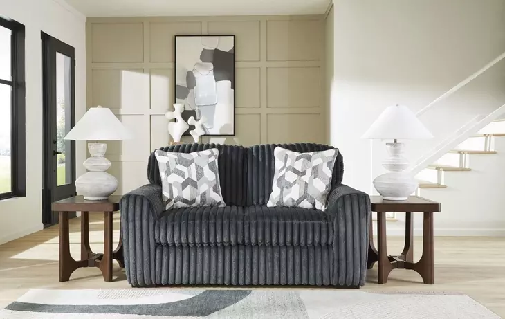 Midnight Madness Gunmetal 72" Loveseat