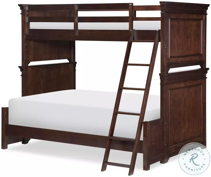 Canterbury Warm Cherry Twin Over Full Bunk Bed