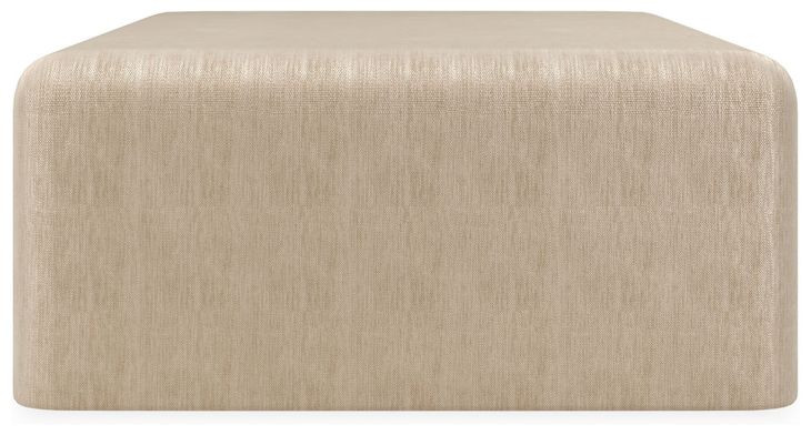 Bridge The Gap Oatmeal Upholstered Rectangular Cocktail Table