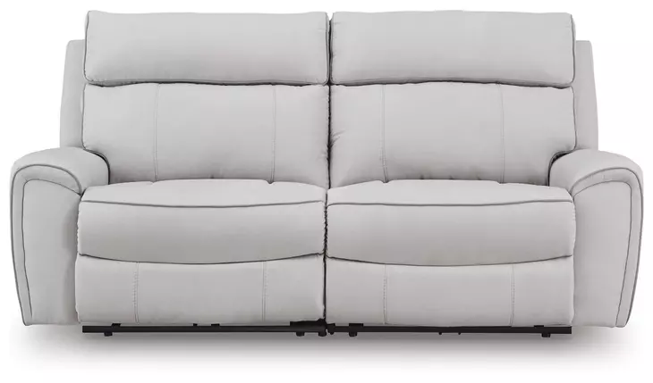 Grafton Pike Ash 2 Piece Modular 84" Reclining Loveseat with USB Charging