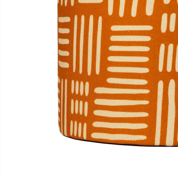 Lucy Rust Orange Upholstered Accent Stool