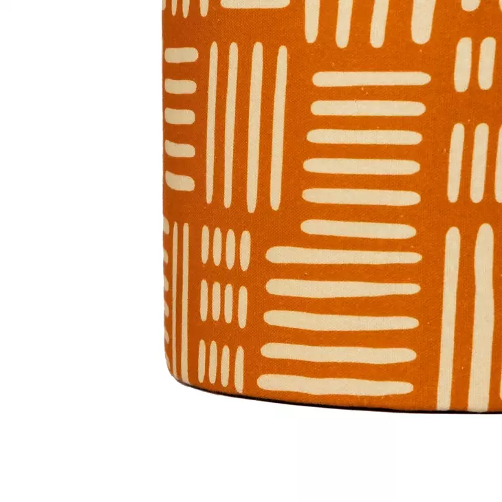 Lucy Rust Orange Upholstered Accent Stool