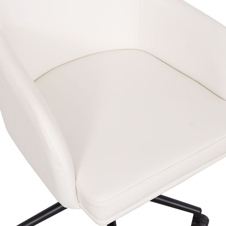 Sydney Cream Upholstered Swivel Desk Chair