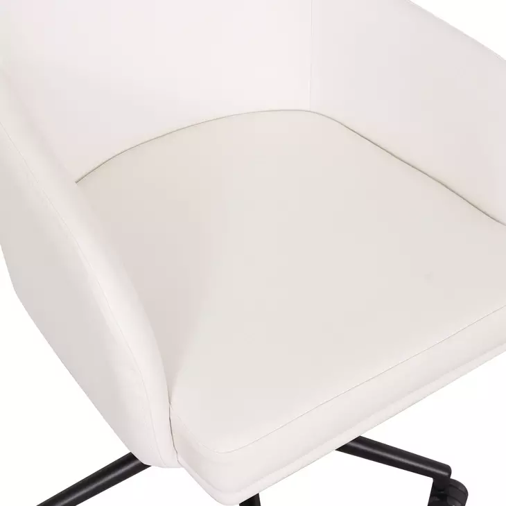 Sydney Cream Upholstered Swivel Desk Chair