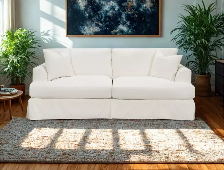 Sutton Snow White 93" Sofa