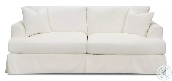 Sutton Snow Slip Cover Loveseat