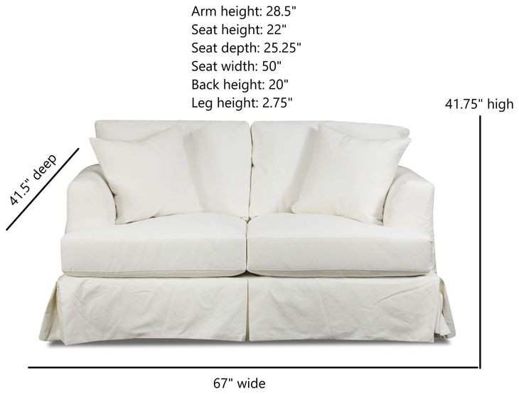 Sutton Snow Slip Cover Loveseat