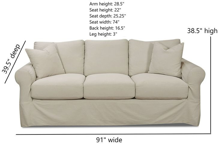 Sutton Sand Slip Cover Rounded Arms Sofa