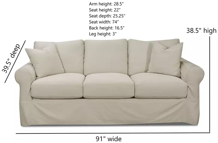 Sutton Sand 91" Sofa