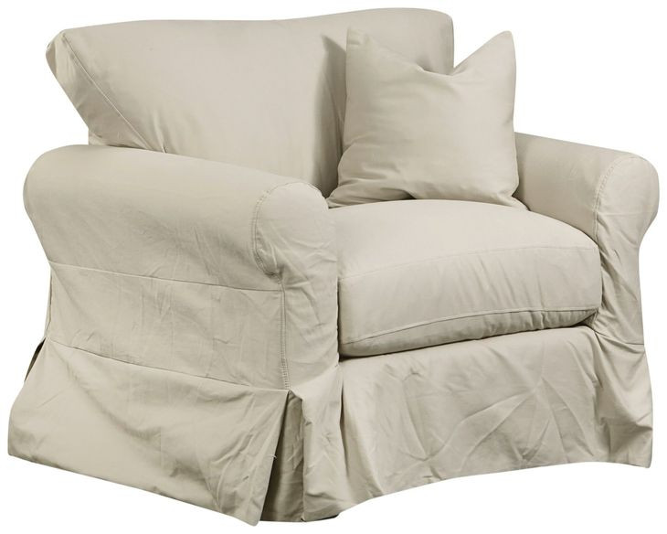 Sutton Sand Slip Cover Chair And A Half