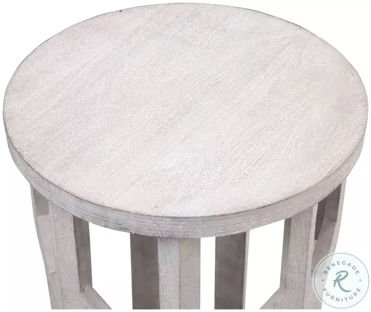 Lloyd White Wash Accent Table