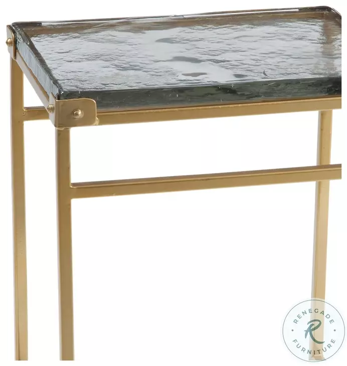 Radley Gold And Cast Glass Accent Table