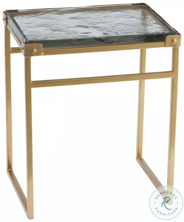 Radley Gold And Cast Glass Accent Table