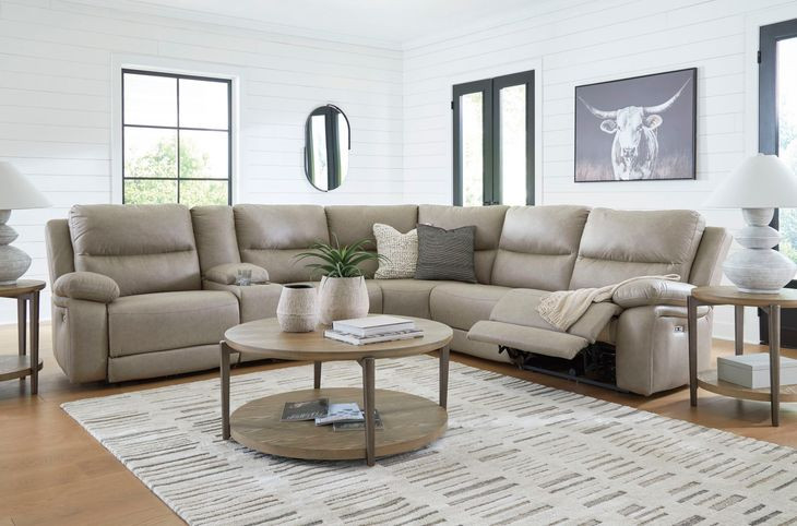 Bearmonte Pebble 2 Piece Modular Reclining Loveseat with USB Charging