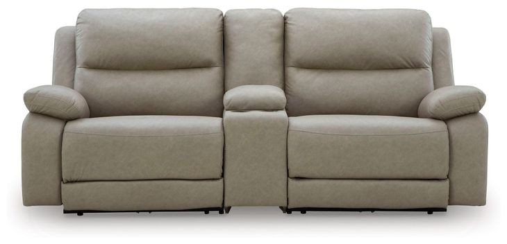 Bearmonte Pebble 3 Piece Modular Power Reclining Sectional with Console and USB Charging