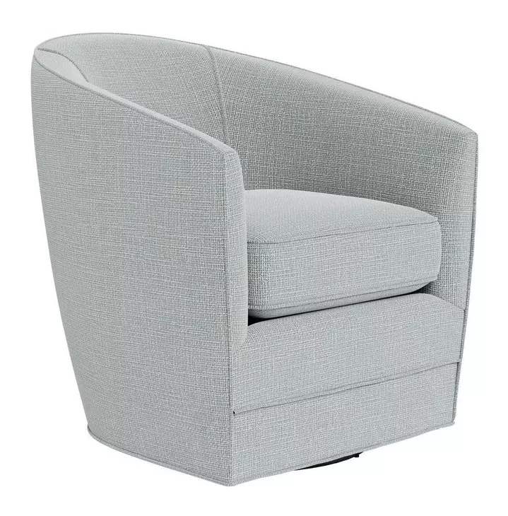 Harbor Blue Upholstered Swivel Accent Chair