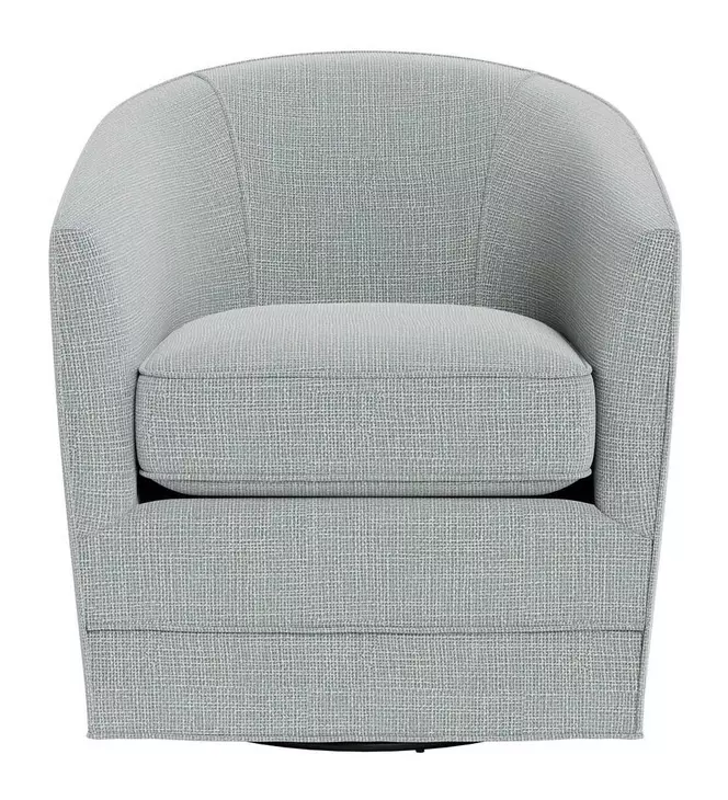 Harbor Blue Upholstered Swivel Accent Chair