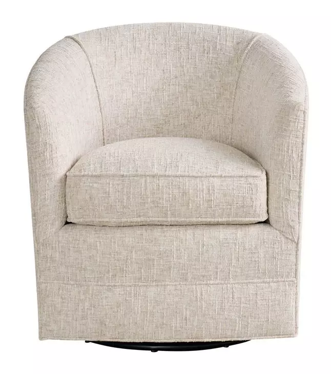 Harbor Beige Upholstered Swivel Accent Chair