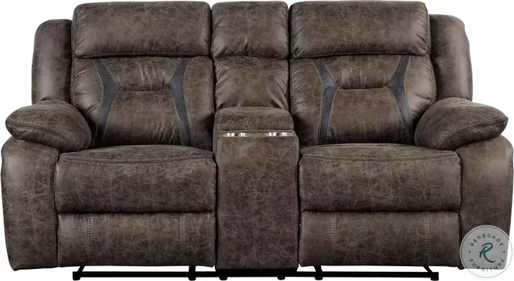 Madrona Dark Brown Double Reclining Loveseat