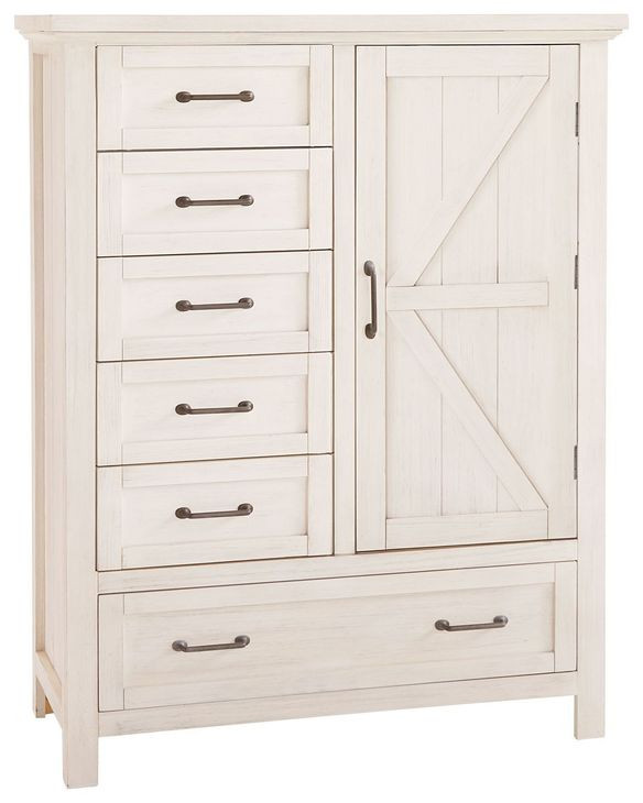 Westfield Brushed White 6 Drawer Chifferobe