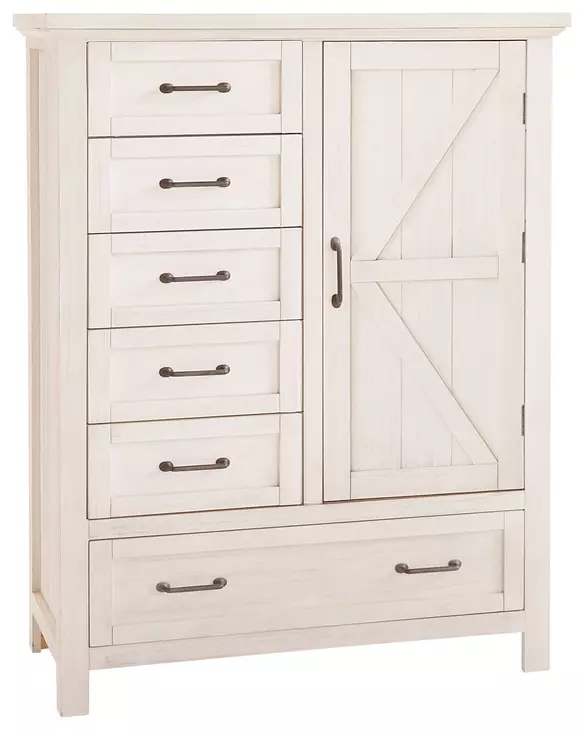 Westfield Brushed White 6 Drawer Chifferobe