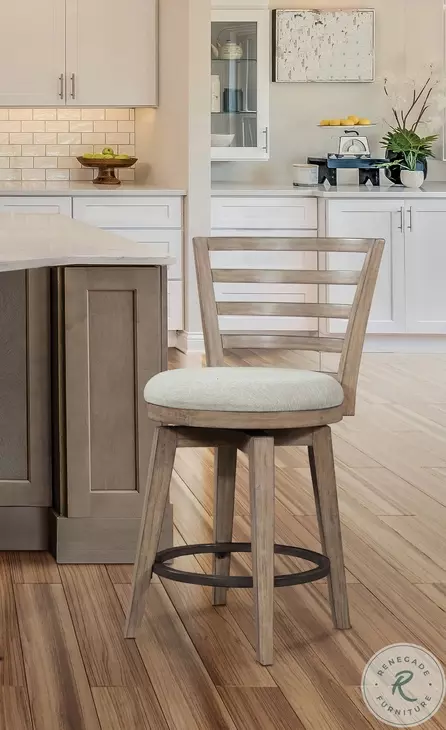 Meadowbrook Brown Swivel Counter Height Stool