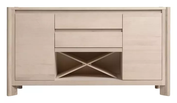 West End Natural Maple 2 Door Sideboard with USB Charging