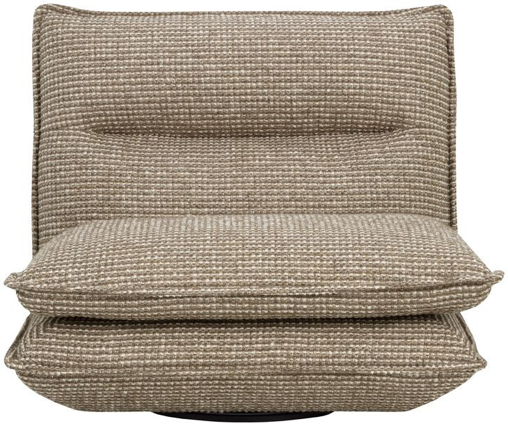 Colson Torched Meringue Upholstered Swivel Armless Chair