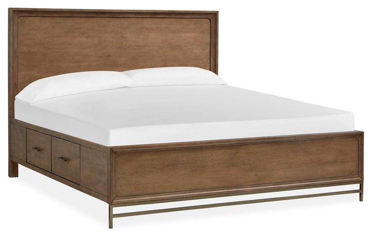 Fernholt Belgian Wheat and Coffee Bean Queen Storage Panel Bed