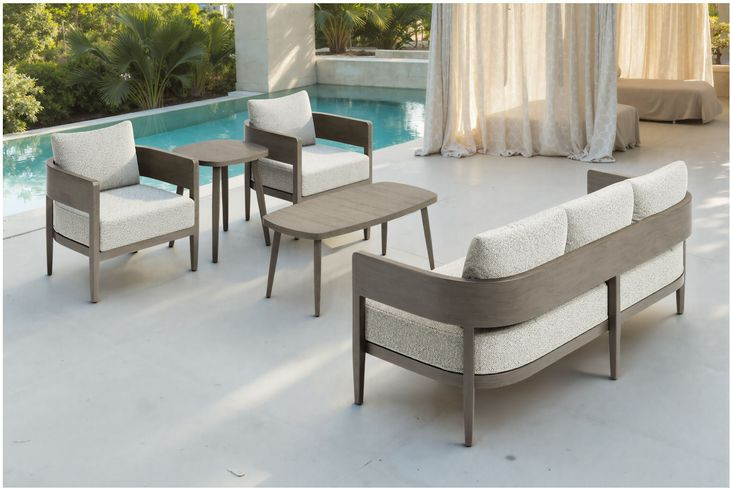 Foret Beige Performance Fabric Sofa