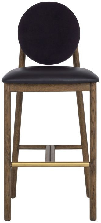 Claribel Bravo Black and Abbington Black Upholstered Bar Stool