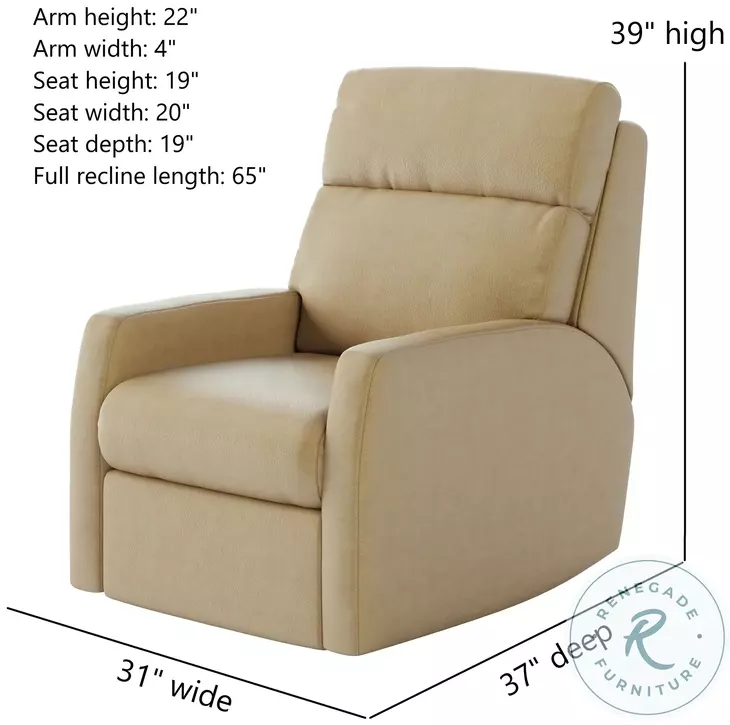 Mimi Maximus Caramel Swivel Rocker Recliner
