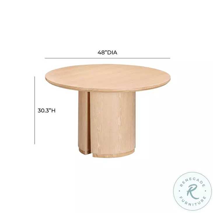 Marlow Natural Wood Round Dining Table